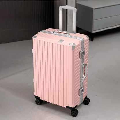 Trolley Luggage 20 24 26 28" Aluminum Frame Rolling Luggage Case USB Travel Suitcase on Wheels Combination Lock Carry on Luggage