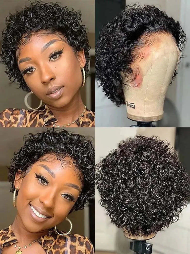 Pixie Cut Wig Human Hair 13x1 Lace Frontal Wigs  For Women Human Hair Short Bob Human Hair Wigs  Lace Front Human Hair Wig
