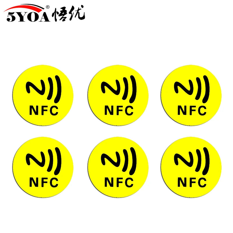 6 Stück NFC Ntag213 Ntag215 Ntag216 TAG Aufkleber 213 13,56MHz Universelles Etikett RFID Token Patrol Ultralight für Amiibo Etc