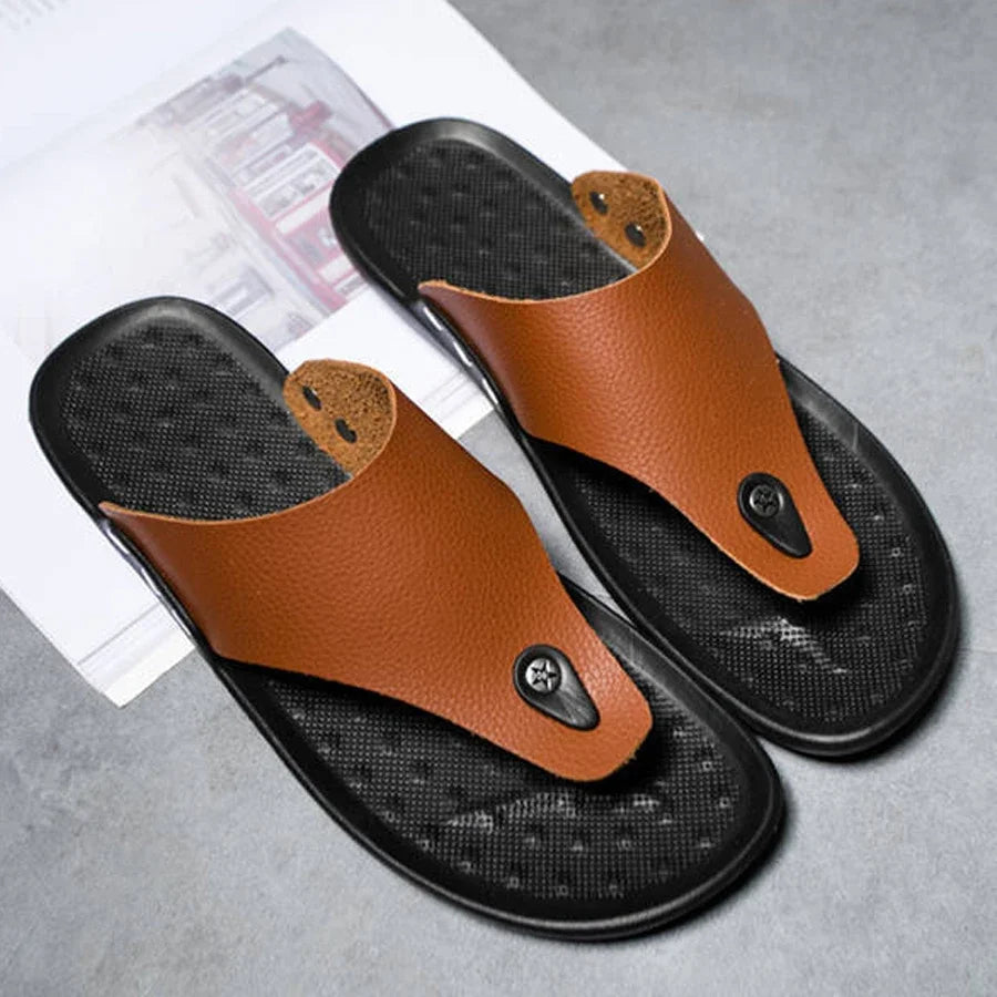 MAEDEF Neue Sandalen Schuhe Herren Sommer Herren Flip Flops Hochwertige Strandsandalen Anti-Rutsch Zapatos Hombre Freizeitschuhe Herren Pantoffeln