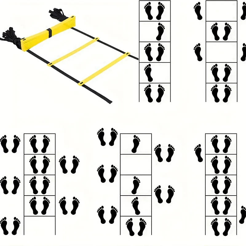 Agility Ladders Nylonbänder für Schnelligkeitstraining und Sport-Flexibilität Agility Fußball-Training Energie-Leiter Ausrüstung
