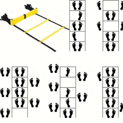Agility Ladders Nylonbänder für Schnelligkeitstraining und Sport-Flexibilität Agility Fußball-Training Energie-Leiter Ausrüstung