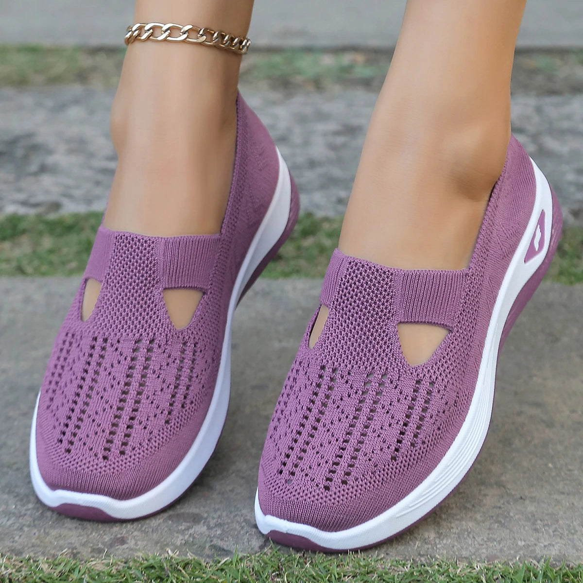 Damensommerschuhe - Freizeit-Sneaker, schlicht, für vier Jahreszeiten geeignet, leichte flache Damenschuhe, einfarbig, Ausverkauf mit kostenlosem Versand