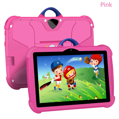 7-Zoll-Kinder-Tablet-PC mit Android 13, Quad-Core-Prozessor, 4 GB RAM, 64 GB ROM – ideal zum Lernen und für Bildungszwecke. Preiswert und einfach im Design.