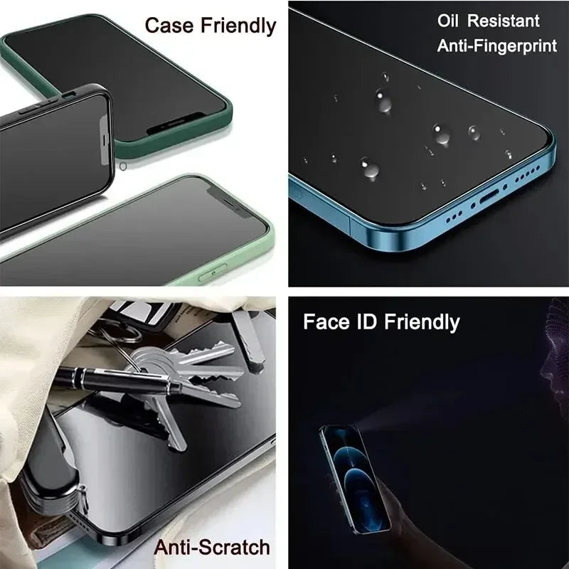 5PCS Anti-Spy Glass for iPhone 15 14 13 12 11 17 Pro Max Mini X XS XR 7 8 6 Plus Privacy Screen Protector For iPhone 17 Air 16