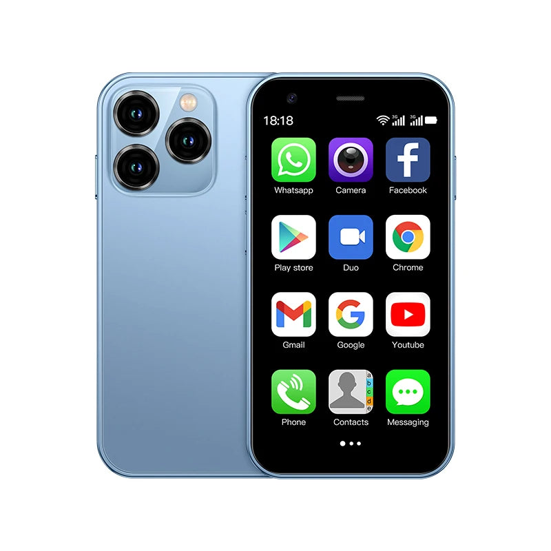 SERVO 15SE Mini Smartphone 3G WCDMA Android System WiFi Hotspot Play Store 3.0" Display Kleine Palm-Smartphones Dual SIM Standby