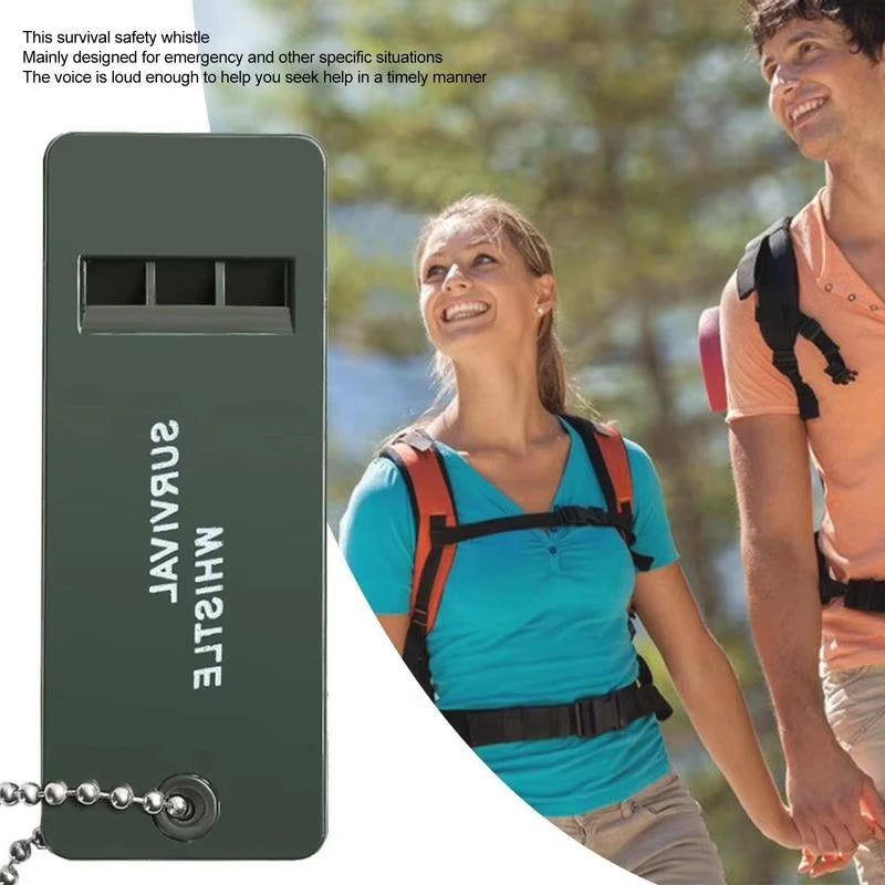 Hoch Dezibel 3-Frequenz Pfeife Outdoor Notfallüberlebenspfeife für Camping, Wandern, Jagen, Überlebenspfeifenausrüstung