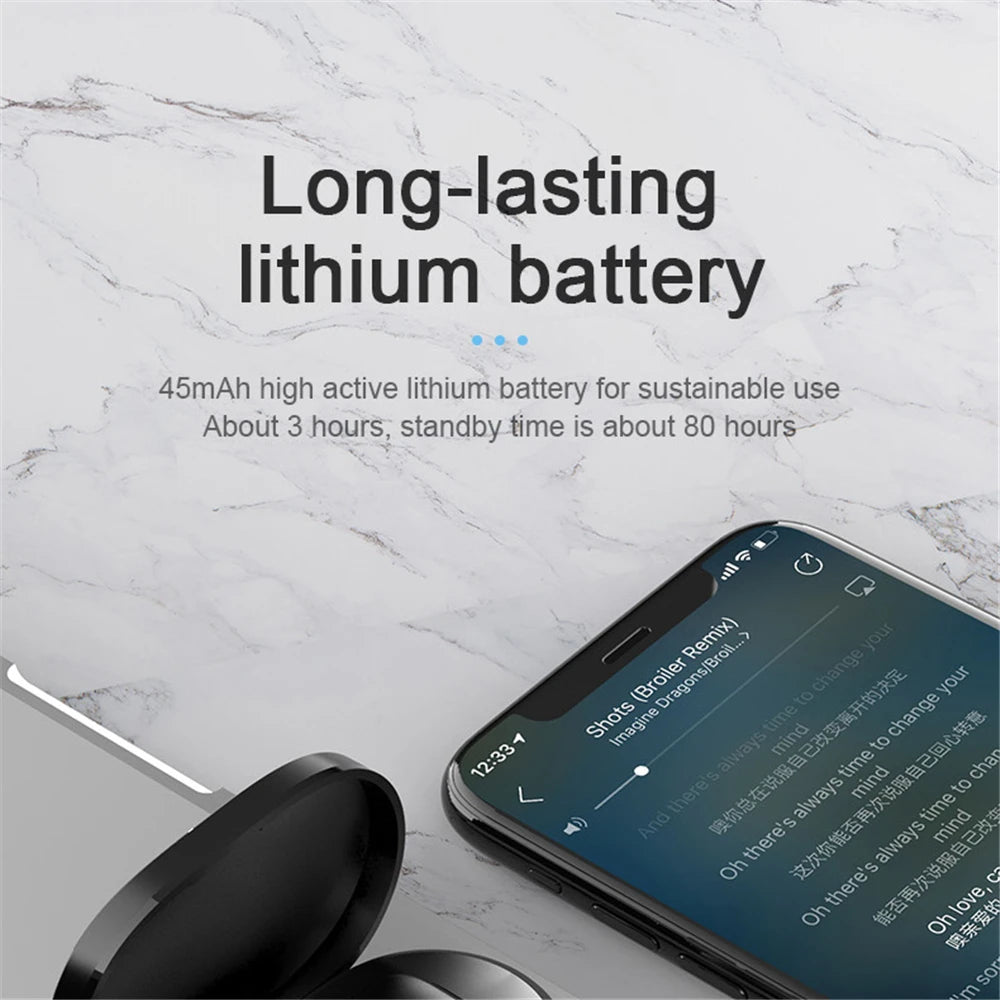 A6S Kabellose Bluetooth-Ohrhörer - Sport-Touch-Control-Headset mit LED-Anzeige Stereo-Sound für Xiaomi Huawei