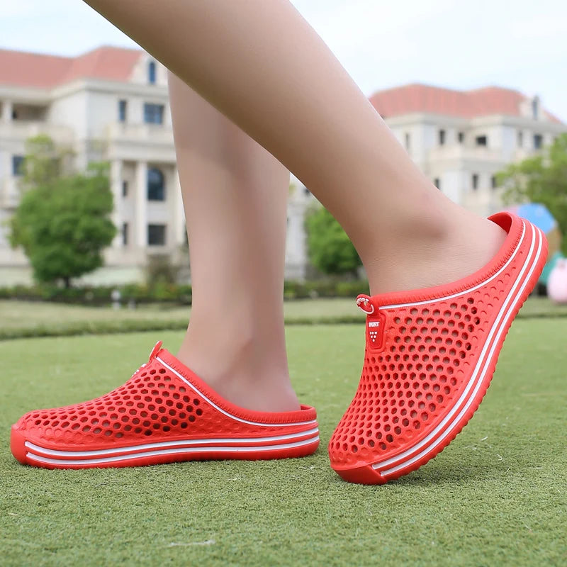 YRZL Herrenschuhe Strandpantoffeln Unisex Hohl Casual Damen Strandsandalen Flip-Flops Schuhe Rutschfest Größe 36-45 Herrenpantoffeln