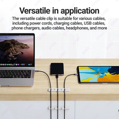 Selbstklebende Kabelhalter Clips Kabelmanagement Kabelorganisator für Desktop USB-Ladekabel Nachttisch Netzkabel Mauskabel 1 Stk.