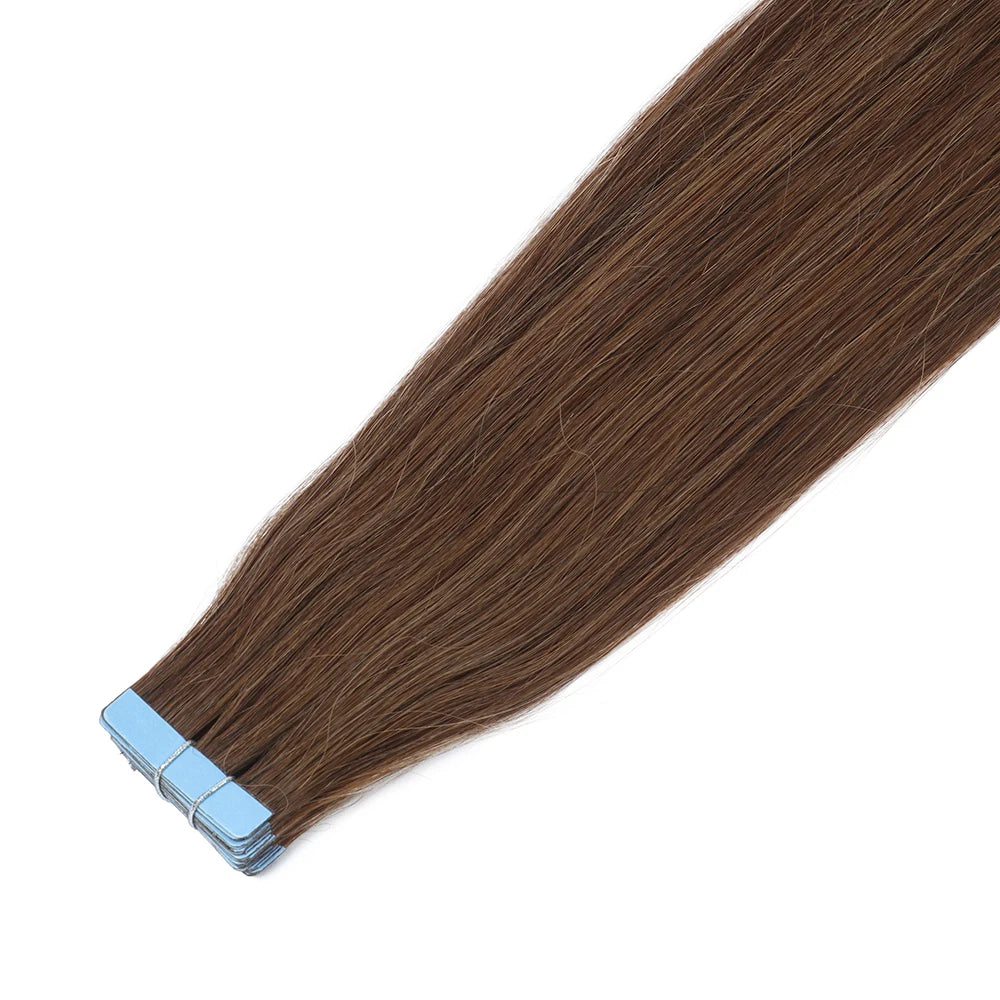 MRSHAIR Tape in Hair Extensions Human Hair Blonde Seamless Tape Hair Extensions 4x0.8cm Skin Weft PU Tape On Hair 20PCS 12"-24"