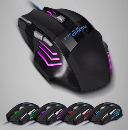 RGB Backlit Gaming USB Wired Optical Mouse DPI Adjustable Gamer Ergonomic Design USB PC Mouse For Computer Laptop Tablet