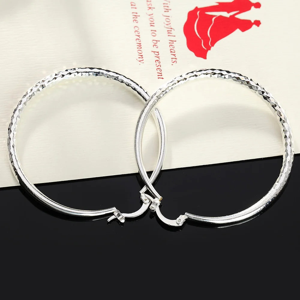 Ohrringe 3CM Kreis-Creolen für Damen, modisch, hübsch, Hochzeit, Party, Schmuck, Weihnachtsgeschenke