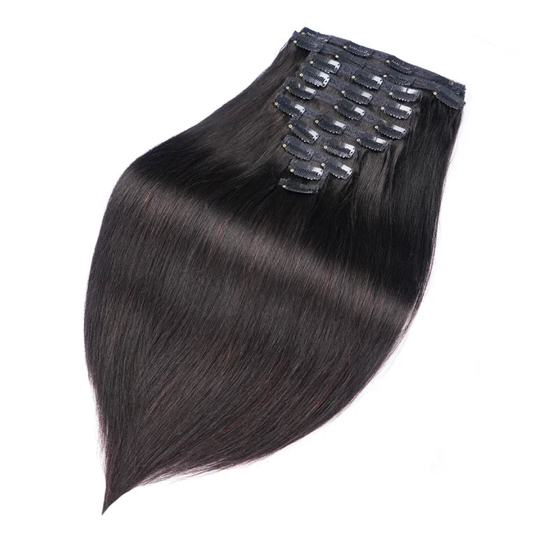 Doreen 160G 200G 240G Volume Series Brazilian Machine Remy Straight Clip In Human Hair Extensions  Full Head 10Pcs 14 to 24 Inch