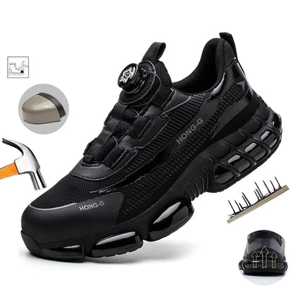 Unzerstörbare Stahlkappen Sicherheitsschuhe Rutschfest Abriebfest Arbeitsschuhe Herren Robust Bequemer Sneaker