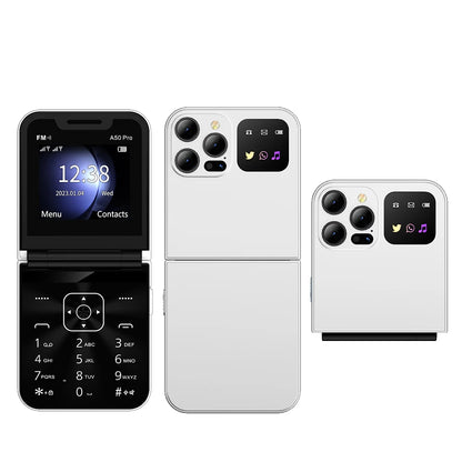 SERVO A50 PRO Klapphandy Dual-SIM Standby Anrufaufzeichnung Kurzwahl Blacklist FM Radio 2G GSM Tastenklapphandys