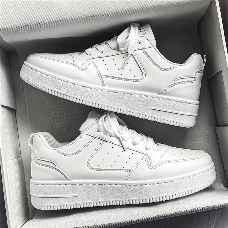 Spring and Summer Men's Shoes, New Breathable Sneakers, Men's Trendy and Versatile Thick-Soled White Shoes, Sports and Casual Shoes
