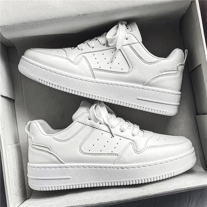 Spring and Summer Men's Shoes, New Breathable Sneakers, Men's Trendy and Versatile Thick-Soled White Shoes, Sports and Casual Shoes