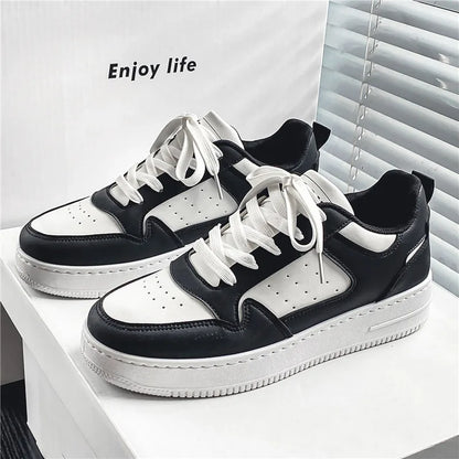 Spring and Summer Men's Shoes, New Breathable Sneakers, Men's Trendy and Versatile Thick-Soled White Shoes, Sports and Casual Shoes