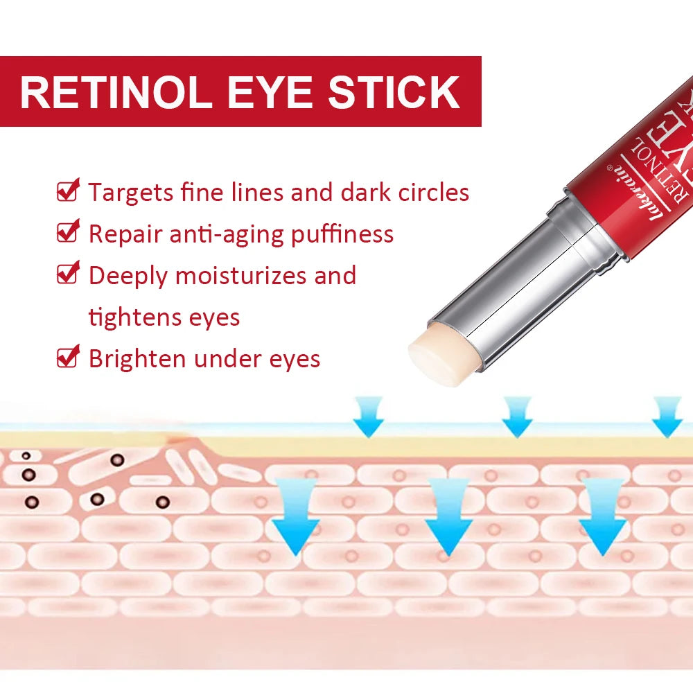 Retinol Augencreme Aufhellend Augenringe Straffende Haut Sofortiges Augenreparatur-Serum-Stift für Frauen Augenpflege