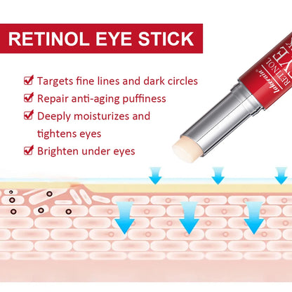 Retinol Augencreme Aufhellend Augenringe Straffende Haut Sofortiges Augenreparatur-Serum-Stift für Frauen Augenpflege