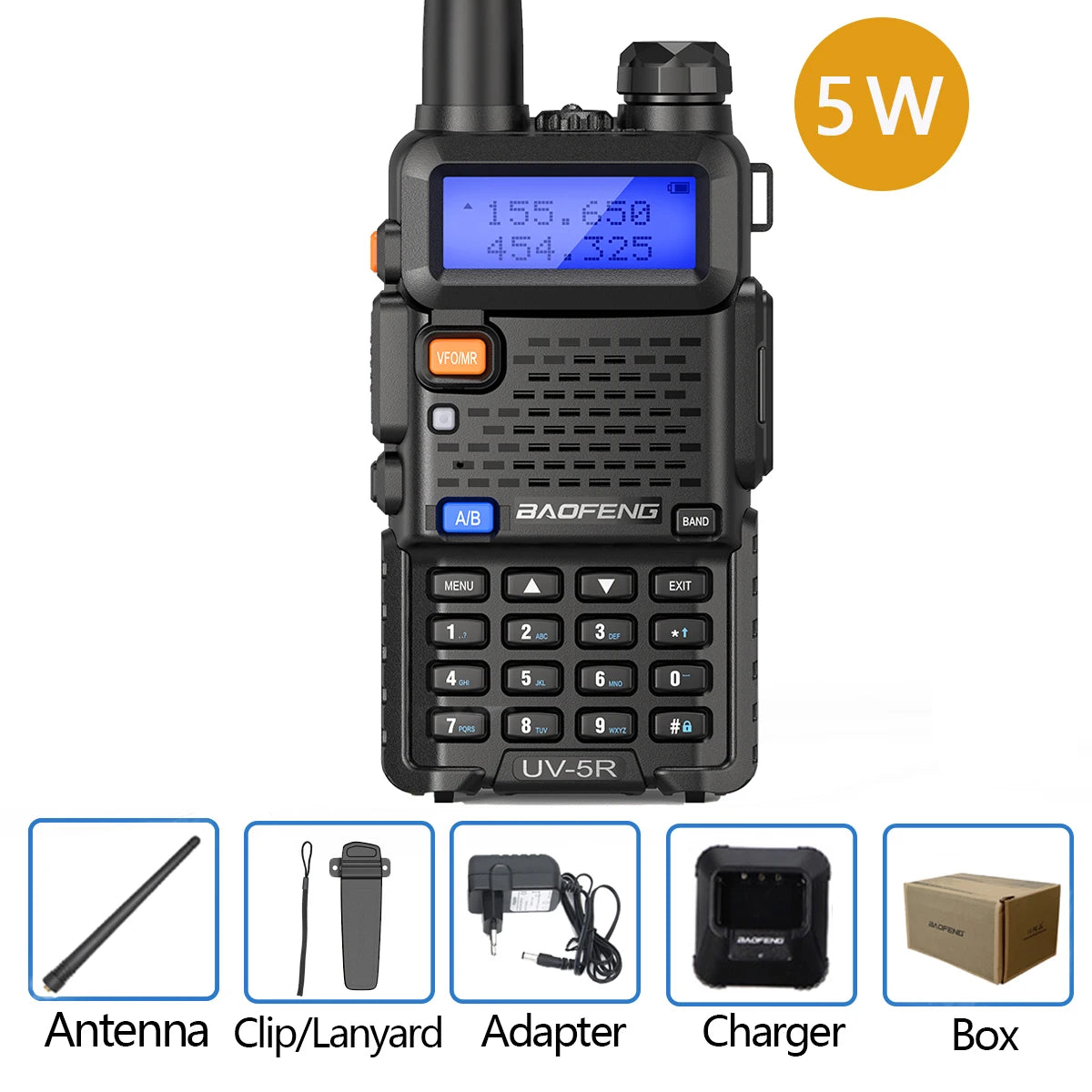 Baofeng Walkie Talkie UV 5R 5W 8W Dual Band Ham Zwei-Wege-Funkgerät Vhf Uhf FM Radio Handheld Transceiver Jagd 16KM