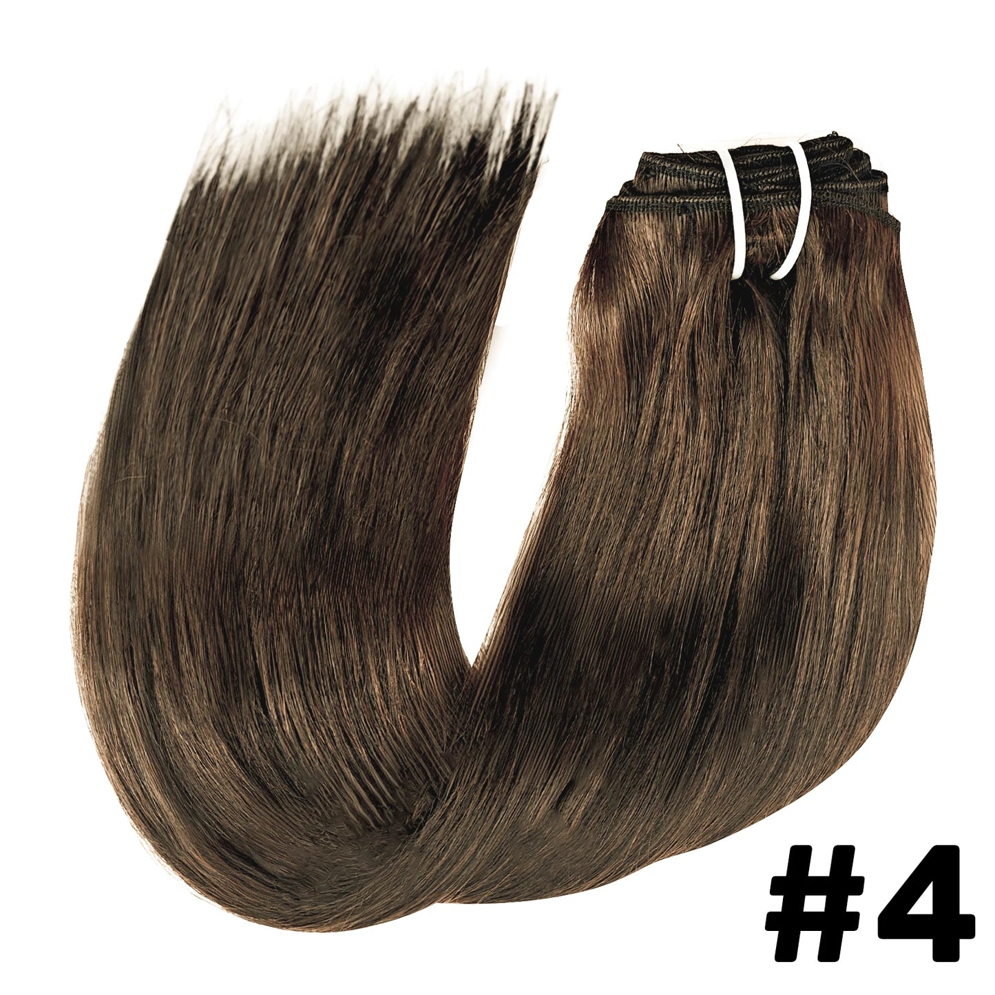 Seamless Clip ins Extensions Human Hair Straight Brazilian Remy Real Natural Soft Hair 8Pcs 120G Clip on Human Hair Extensions