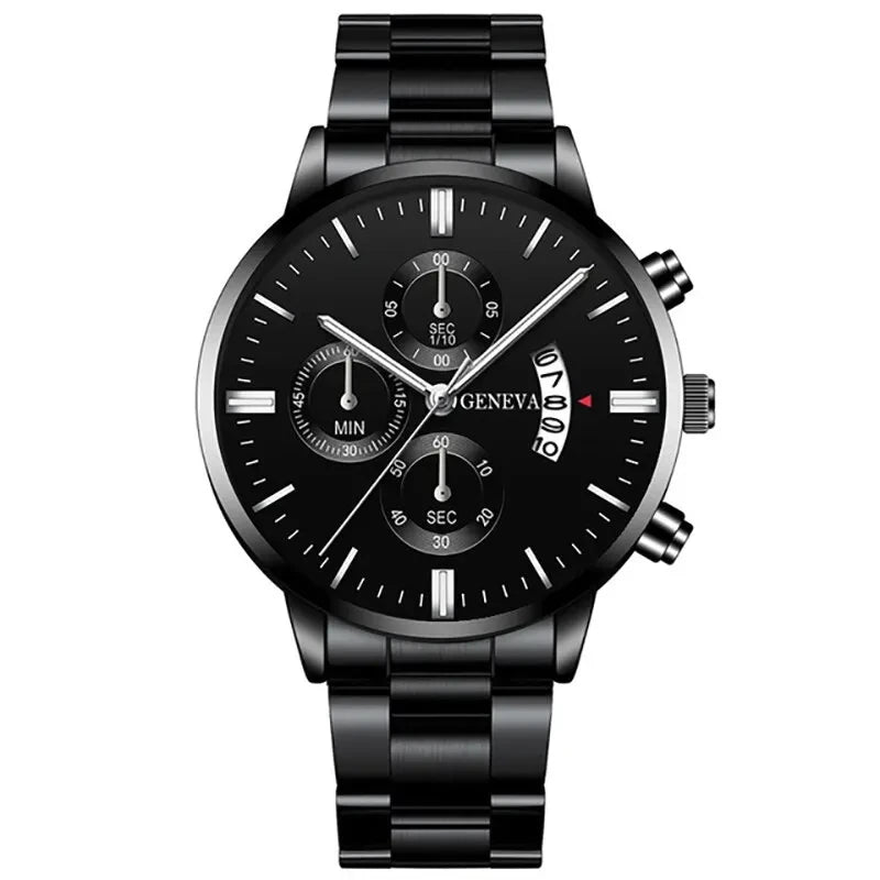 Mode Herren Edelstahl Uhr Luxus Kalender Quarz Armbanduhr Herren Business Uhren für Männer Uhr Montre Homme