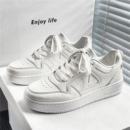 Spring and Summer Men's Shoes, New Breathable Sneakers, Men's Trendy and Versatile Thick-Soled White Shoes, Sports and Casual Shoes