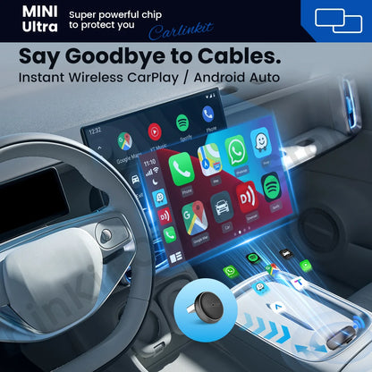 2025 CarlinKit Mini Ultra 3 CarPlay Android Auto Wireless Adapter für Auto Infotainment Upgrade BT 5.4GHz Wifi 5.8GHz OTA Upgrade