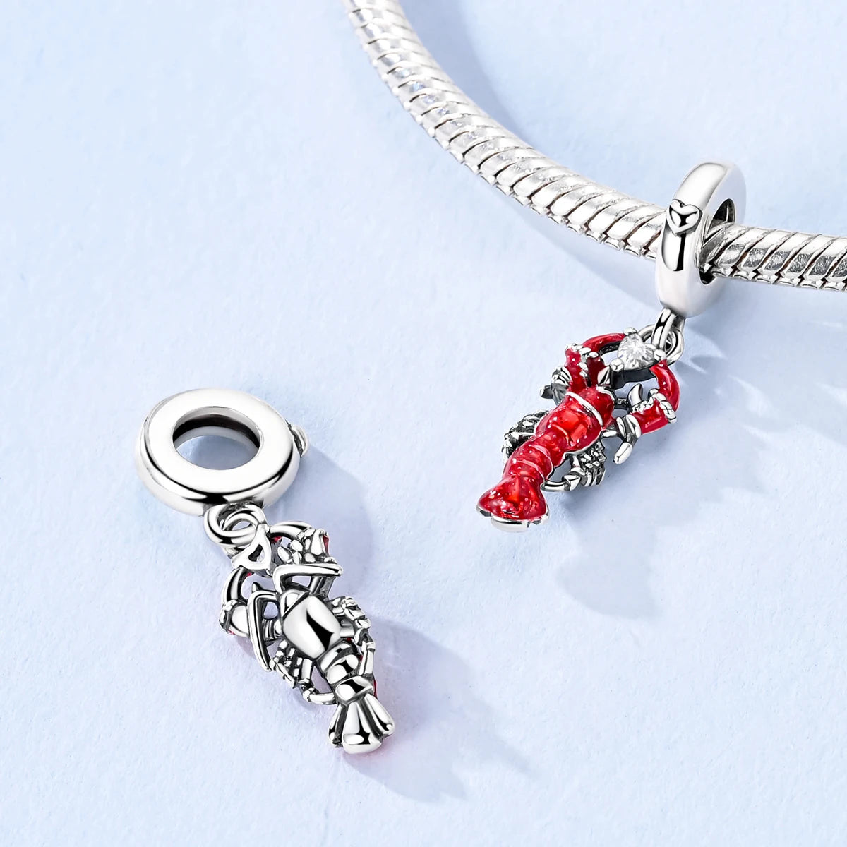 Original 925 Sterling Silber Rote Charm Perlen Rotwein Chili Hantel Anhänger für Frauen Passend für DIY Armband Geburtstag Schmuck Geschenk