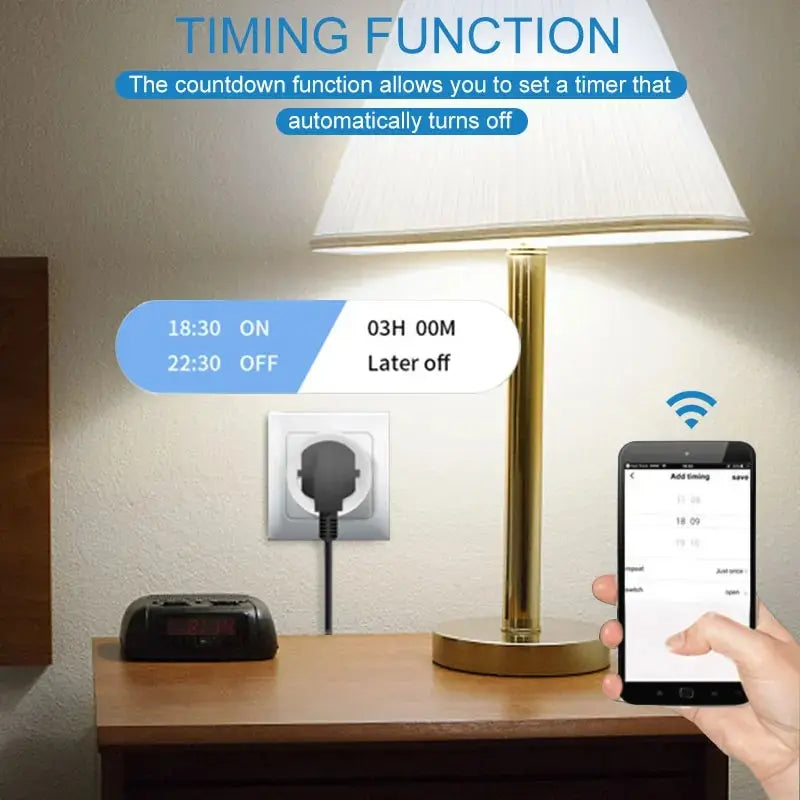 Tuya Wifi Smart Socket EU Stecker 16/20A Leistungsüberwachung Fernbedienung SmartLife APP Funktioniert mit Alexa Yandex Alice Google Assistant