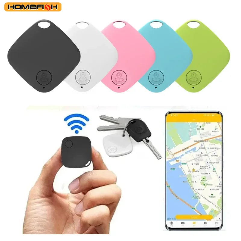HOMEFISH Mini Bluetooth 5.0 Tracker Anti-Verlust-Gerät Rund Haustier Kinder Tasche Geldbörse Ortung Smart Finder Locator