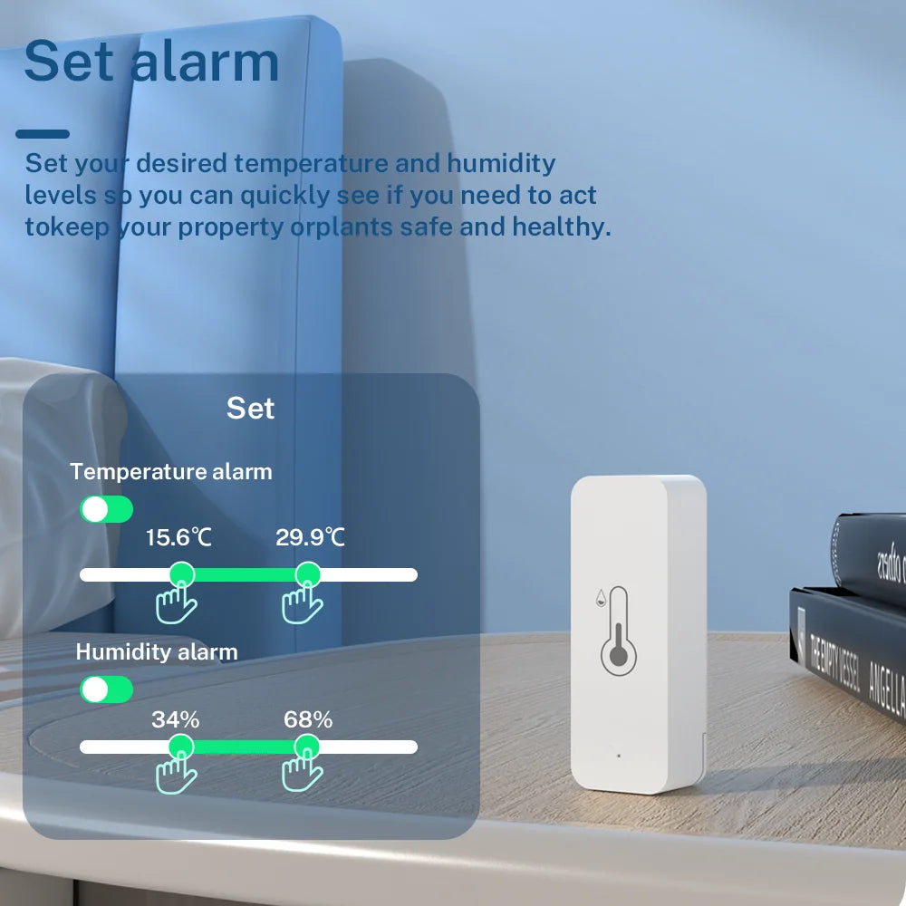 Tuya WLAN Temperatur-Feuchtigkeitssensor für Smart Home 2ER-PACK RightSitu APP Fernbedienung funktioniert mit SmartLife Yandex Alexa
