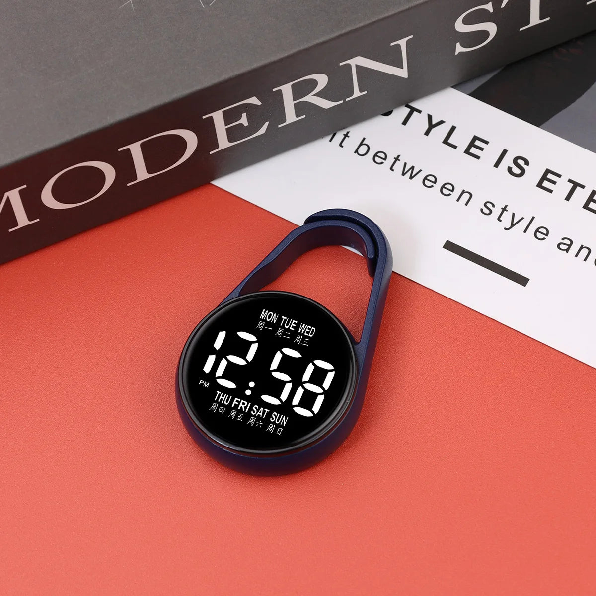 LED elektronische Hängeuhr Nachtlicht Digitaluhr Taschenuhr