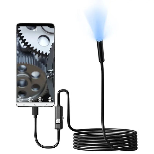 7.0MM TYP-C Endoskopkamera IP67 wasserdicht 6 LEDs einstellbar USB Android Flexible Inspektions-Boroskopkameras für Telefon-PC