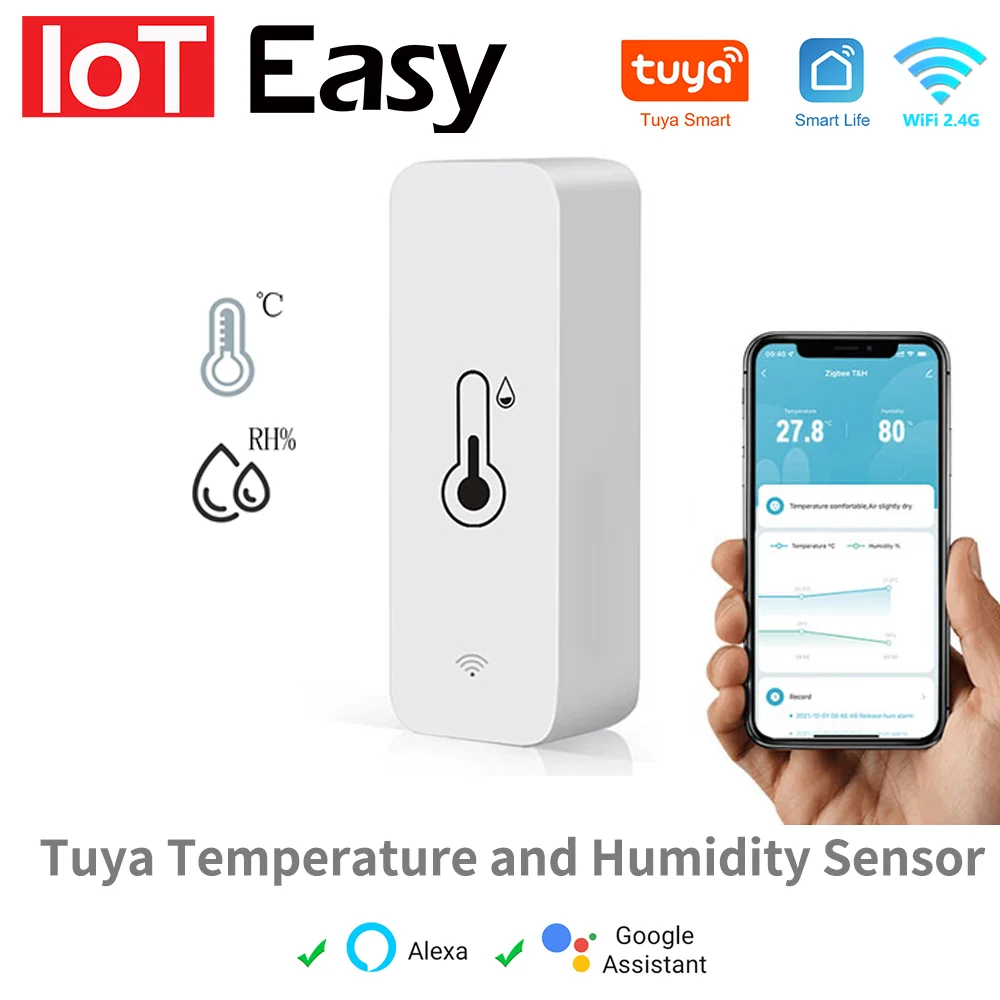 Tuya Smart WLAN Temperatur-Feuchtigkeitssensor Mini 2026 Neues Upgrade Kompatible APP Fernbedienung Thermometer Hygrometer