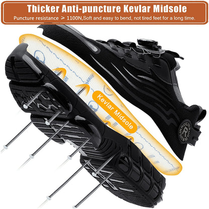 Unzerstörbare Stahlkappen Sicherheitsschuhe Rutschfest Abriebfest Arbeitsschuhe Herren Robust Bequemer Sneaker