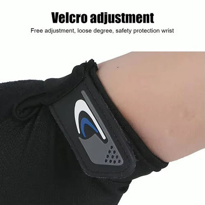 Sommer Anglerhandschuhe für Herren Damen, Zwei-Finger-Schnitt, Touchscreen-fähig, Anti-Rutsch, Sonnenschutz, Atmungsaktiv, Radfahren, Fitness