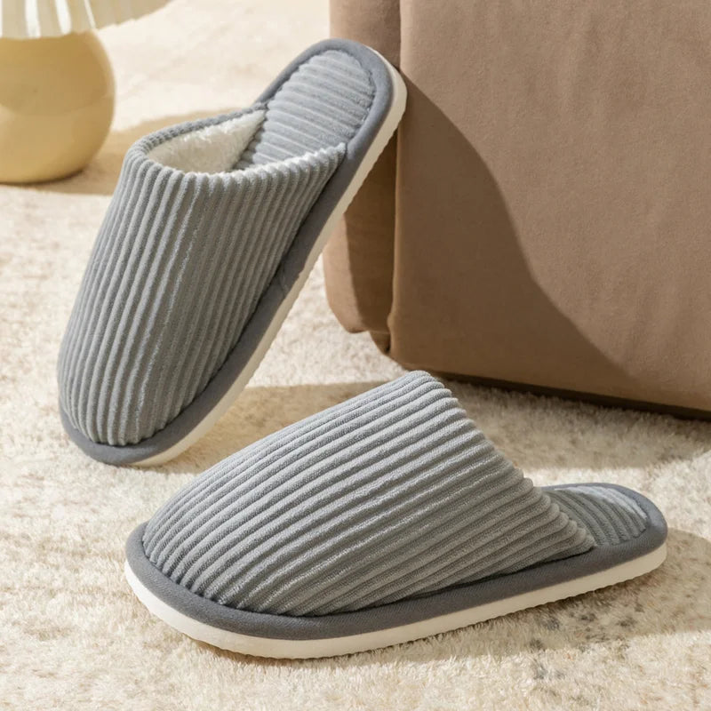 Winter Warme Plüsch Herren Hausschuhe Rutschfeste Weiche Schuhe Bequeme Flache Ferse Indoor Schlafzimmer Paar Hausschuhe für Zuhause im Herbst