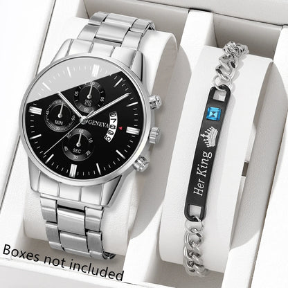 Mode Herren Edelstahl Uhr Luxus Kalender Quarz Armbanduhr Herren Business Uhren für Männer Uhr Montre Homme