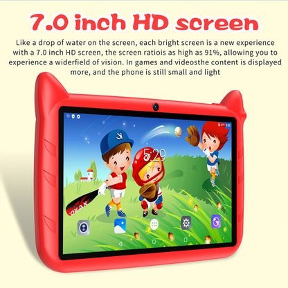 New 7" Kids Tablet with Cartoon Pattern Quad Core 4GB+64GB ROM Bluetooth 5G WiFi Learning Education Game Children's Gift