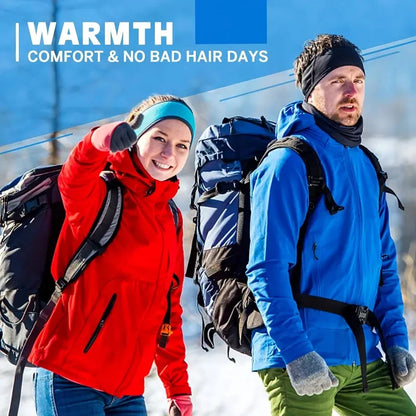 Warm Fleece Earmuffs Headband Soft Windproof Ear Warmer Unisex Outdoor Sports Headbands Ideal for Skiing Running Cycling