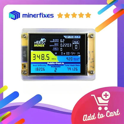 NerdMiner V2 2.8 Zoll 350kh/s BTC Solo Lottery Nerd Miner Krypto Bitcoin Miner Solo Mining Maschine