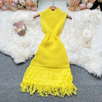YuooMuoo Damenkleid 2026 Neue Sommermode Sexy durchbrochene Nähte ärmelloses Bodycon Partykleid Koreanische Damen Strand Vestidos