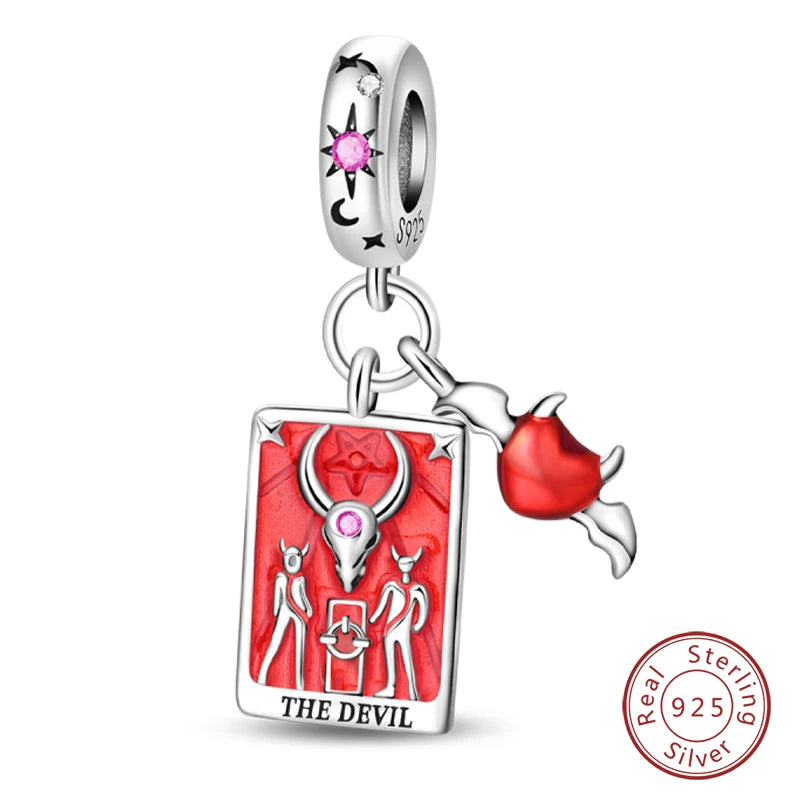 Original 925 Sterling Silber Rote Charm Perlen Rotwein Chili Hantel Anhänger für Frauen Passend für DIY Armband Geburtstag Schmuck Geschenk