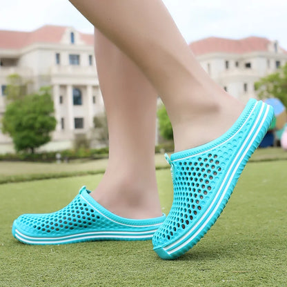 YRZL Herrenschuhe Strandpantoffeln Unisex Hohl Casual Damen Strandsandalen Flip-Flops Schuhe Rutschfest Größe 36-45 Herrenpantoffeln