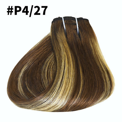Clip In Hair Extensions Real Human Hair Color #4 Chocolate Brown Clip In Hair Extensions 8pcs Hair Natural Black Color 24 Inches