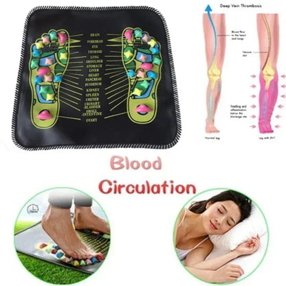 Fußmassage-Matte Akupressur Entspannungs-Massagepad Triggerpunkt Gesundheits-Therapie Entspannung Schmerzlinderung Reflexologie Spaziergang Steinweg