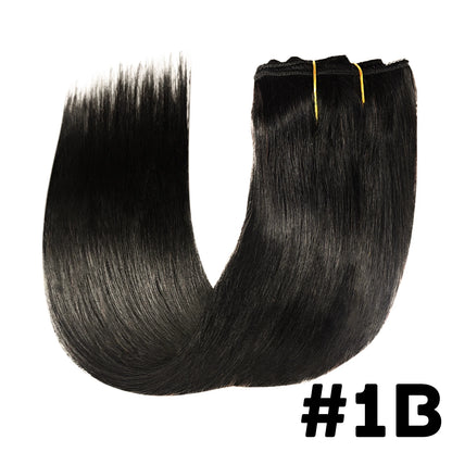 Seamless Clip ins Extensions Human Hair Straight Brazilian Remy Real Natural Soft Hair 8Pcs 120G Clip on Human Hair Extensions